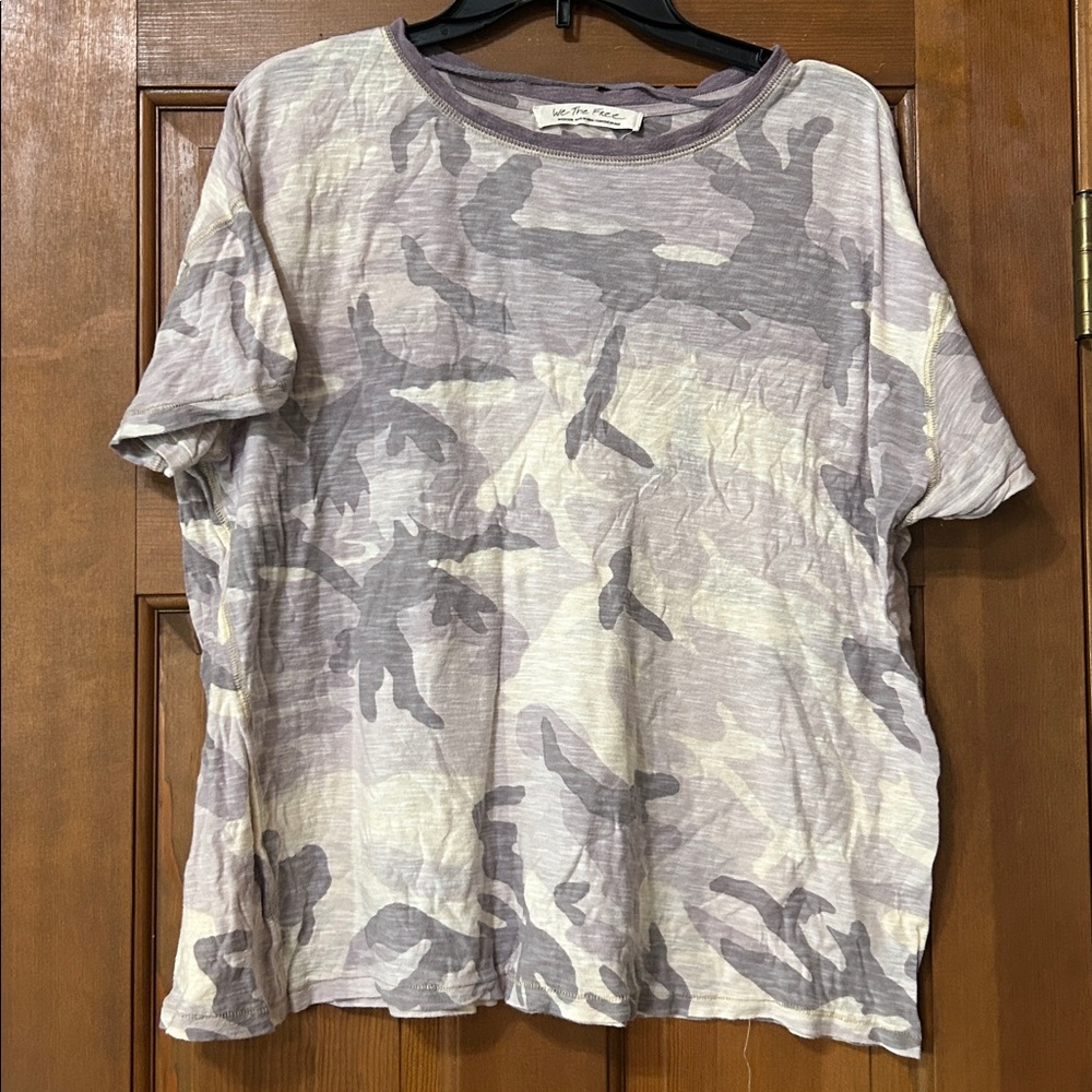 Free People Women’s Maybelle Tee Top Lavender Combo Medium